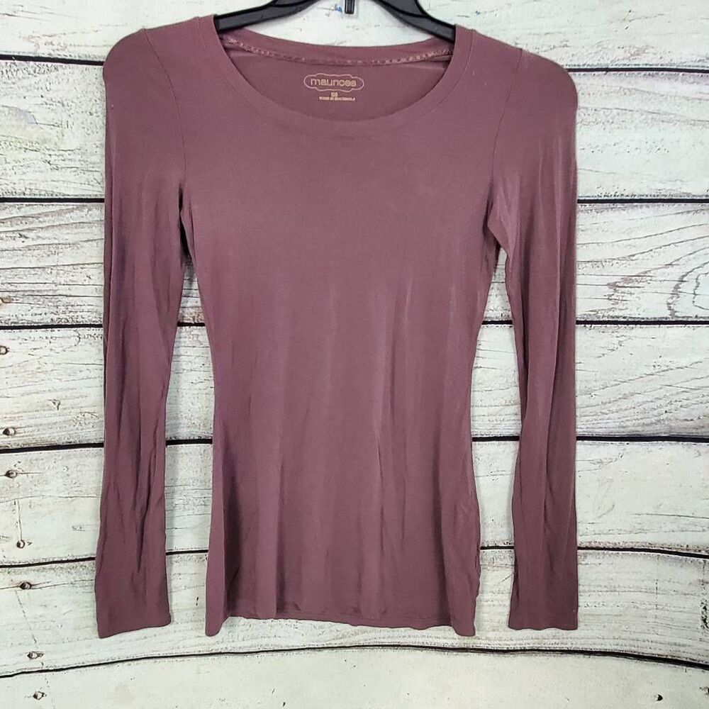 Maurices XS Brown LS T-Shirt Top